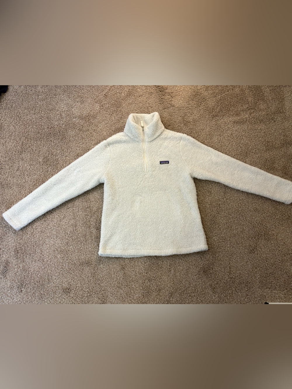 Patagonia Fleece Pullover 1/4 zip - white/cream